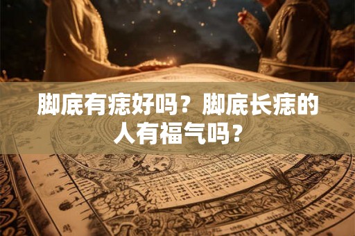 脚底有痣好吗？脚底长痣的人有福气吗？