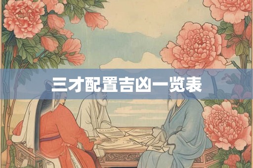 三才配置吉凶一览表 三才配置吉凶一览表