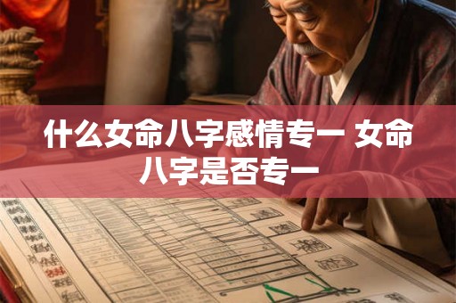 什么女命八字感情专一 女命八字是否专一