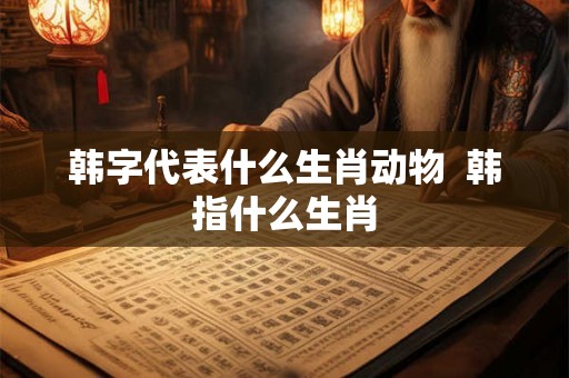 韩字代表什么生肖动物  韩指什么生肖