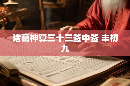 诸葛神算三十三签中签 丰初九