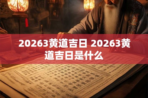 20263黄道吉日 20263黄道吉日是什么