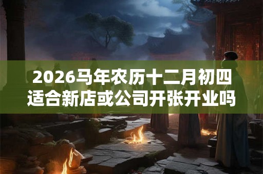 2026马年农历十二月初四适合新店或公司开张开业吗？