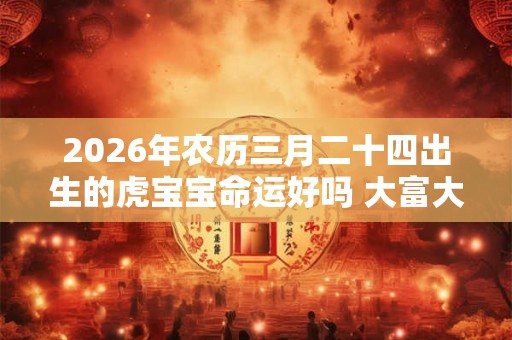2026年农历三月二十四出生的虎宝宝命运好吗 大富大贵吗