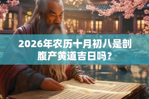 2026年农历十月初八是剖腹产黄道吉日吗？