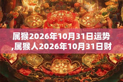 属猴2026年10月31日运势,属猴人2026年10月31日财运,生肖猴2026年10月31日运势 属猴2026年10月31日运势,属猴人2026年10月31日财运,生肖猴2026年10月31日运势