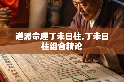 道派命理丁未日柱,丁未日柱组合精论
