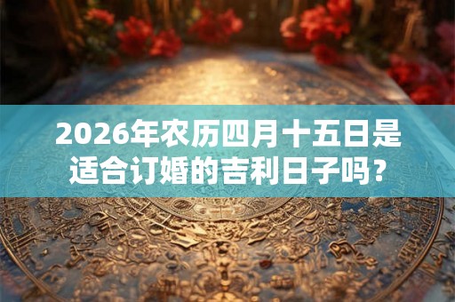 2026年农历四月十五日是适合订婚的吉利日子吗？