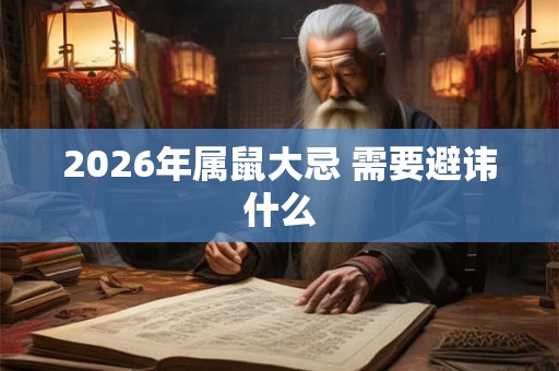2026年属鼠大忌 需要避讳什么