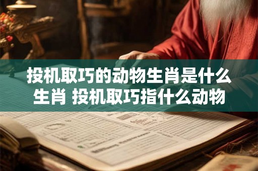 投机取巧的动物生肖是什么生肖 投机取巧指什么动物