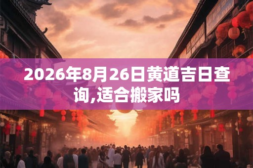 2026年8月26日黄道吉日查询,适合搬家吗 2026年8月26日黄道吉日查询,适合搬家吗