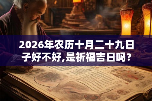 2026年农历十月二十九日子好不好,是祈福吉日吗？