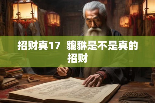 招财真17  貔貅是不是真的招财