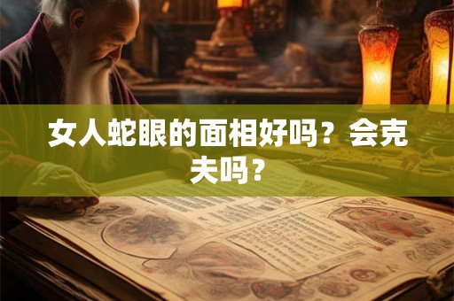 女人蛇眼的面相好吗？会克夫吗？