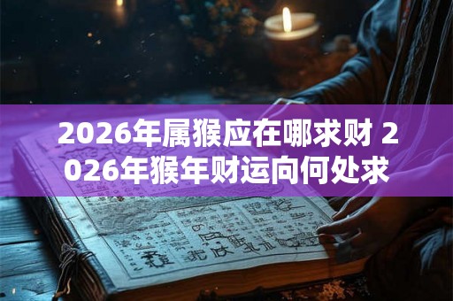 2026年属猴应在哪求财 2026年猴年财运向何处求