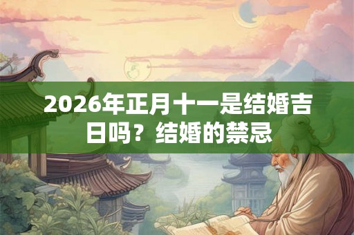 2026年正月十一是结婚吉日吗?结婚的禁忌 2026年正月十一是结婚吉日吗?结婚的禁忌
