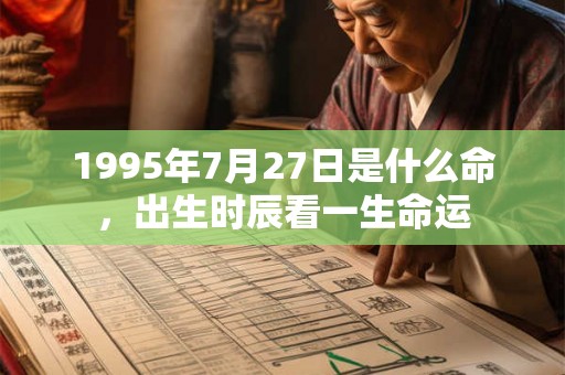 1995年7月27日是什么命，出生时辰看一生命运