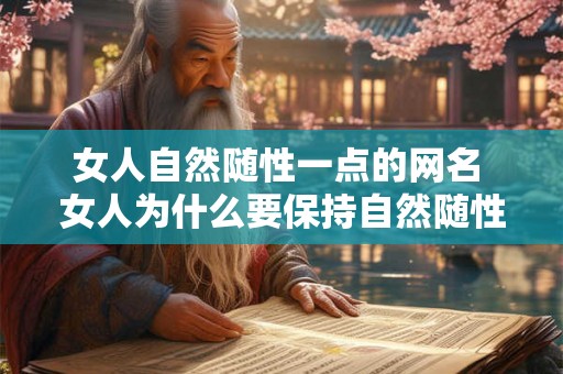 女人自然随性一点的网名 女人为什么要保持自然随性