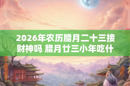 2026年农历腊月二十三接财神吗 腊月廿三小年吃什么