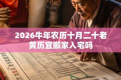 2026牛年农历十月二十老黄历宜搬家入宅吗