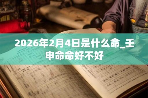 2026年2月4日是什么命_壬申命命好不好