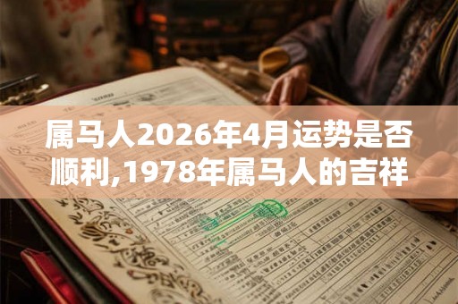 属马人2026年4月运势是否顺利,1978年属马人的吉祥色