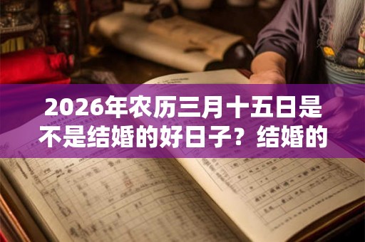 2026年农历三月十五日是不是结婚的好日子？结婚的吉日怎么选？