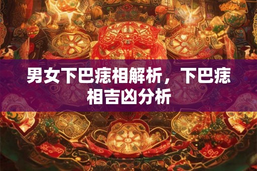 男女下巴痣相解析，下巴痣相吉凶分析