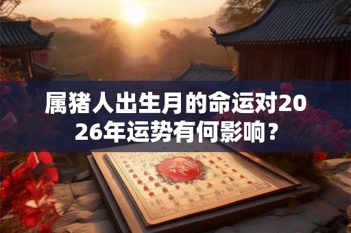 属猪人出生月的命运对2026年运势有何影响？