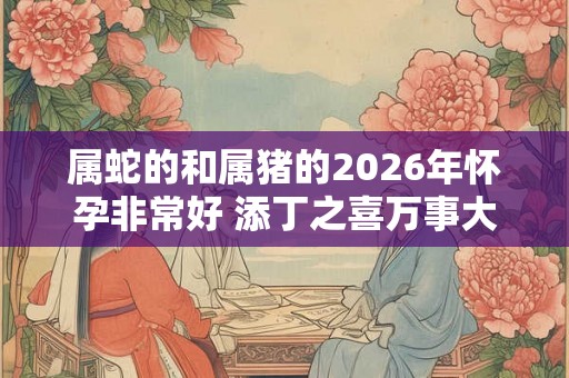 属蛇的和属猪的2026年怀孕非常好 添丁之喜万事大吉