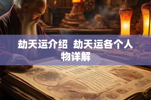 劫天运介绍 劫天运各个人物详解 劫天运介绍 劫天运各个人物详解