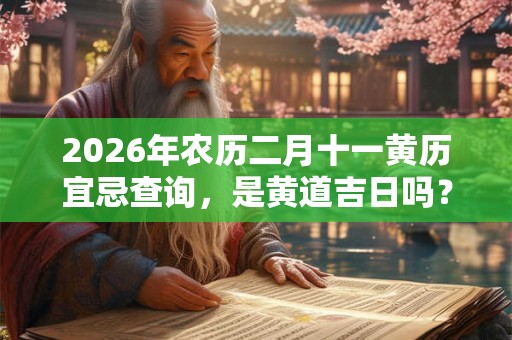 2026年农历二月十一黄历宜忌查询，是黄道吉日吗？