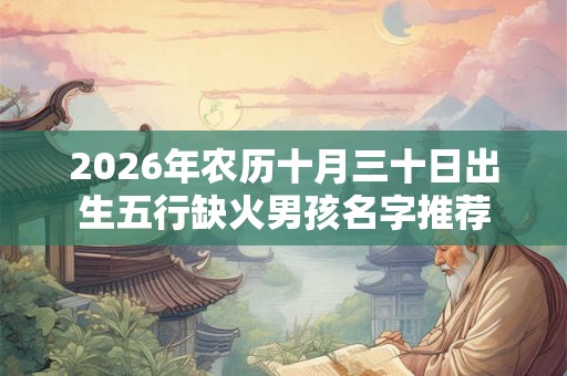 2026年农历十月三十日出生五行缺火男孩名字推荐