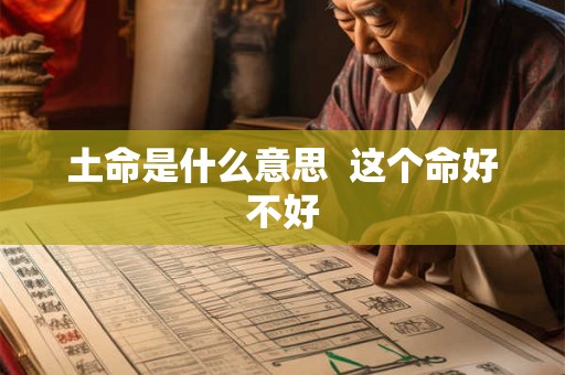 土命是什么意思  这个命好不好
