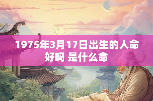 1975年3月17日出生的人命好吗 是什么命