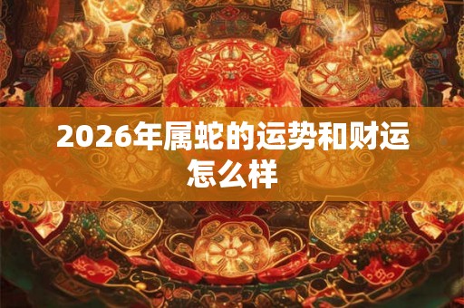 2026年属蛇的运势和财运怎么样
