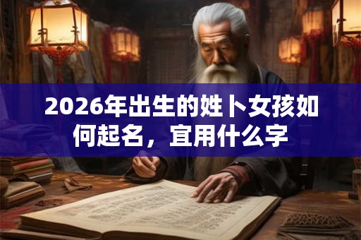 2026年出生的姓卜女孩如何起名，宜用什么字