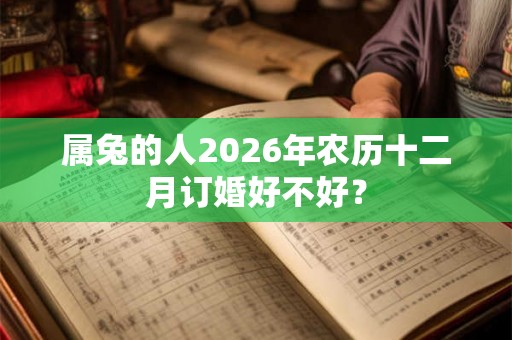 属兔的人2026年农历十二月订婚好不好？