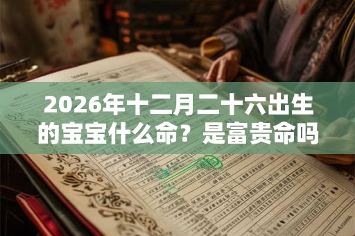 2026年十二月二十六出生的宝宝什么命？是富贵命吗？