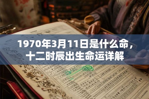1970年3月11日是什么命，十二时辰出生命运详解