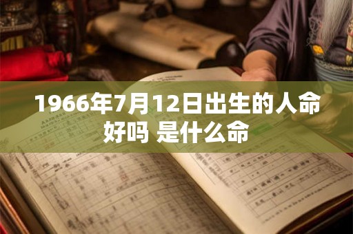 1966年7月12日出生的人命好吗 是什么命