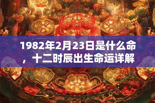 1982年2月23日是什么命，十二时辰出生命运详解