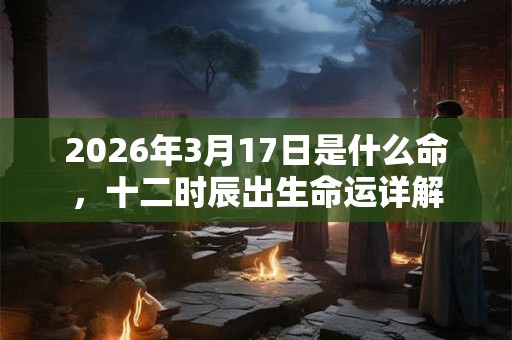 2026年3月17日是什么命，十二时辰出生命运详解