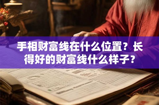 手相财富线在什么位置?长得好的财富线什么样子? 手相财富线在什么位置?长得好的财富线什么样子?