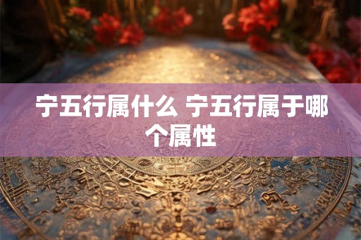 宁五行属什么 宁五行属于哪个属性 宁五行属什么 宁五行属于哪个属性