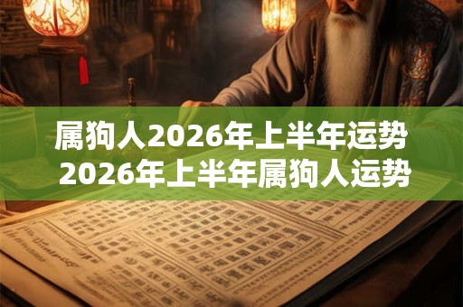 属狗人2026年上半年运势 2026年上半年属狗人运势如何 属狗人2026年上半年运势 2026年上半年属狗人运势如何