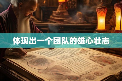 体现出一个团队的雄心壮志