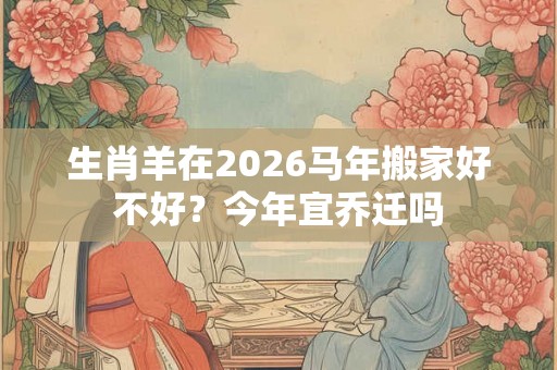 生肖羊在2026马年搬家好不好？今年宜乔迁吗
