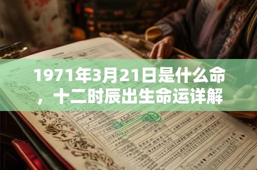 1971年3月21日是什么命，十二时辰出生命运详解
