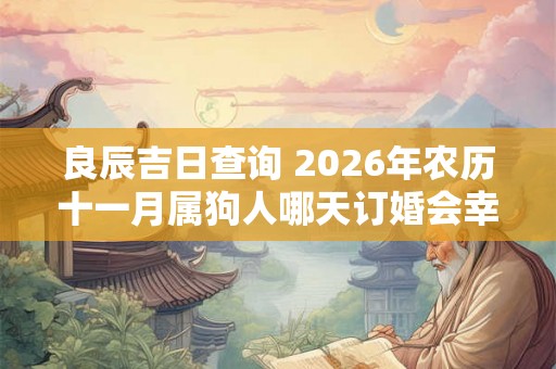 良辰吉日查询 2026年农历十一月属狗人哪天订婚会幸福 良辰吉日查询 2026年农历十一月属狗人哪天订婚会幸福